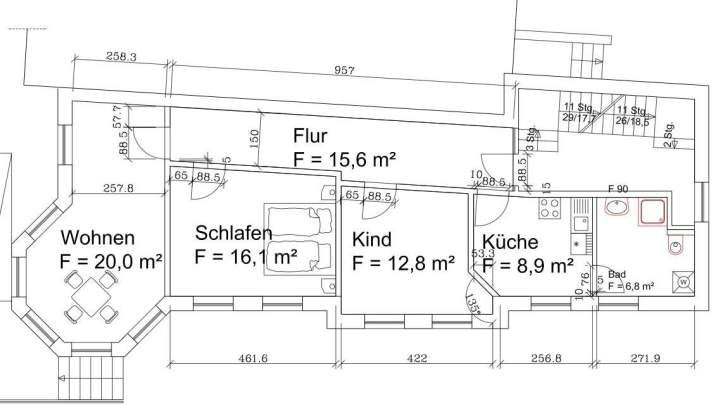 Gepflegte 3-Zimmer-Wohnung im Zentrum von Sassnitz