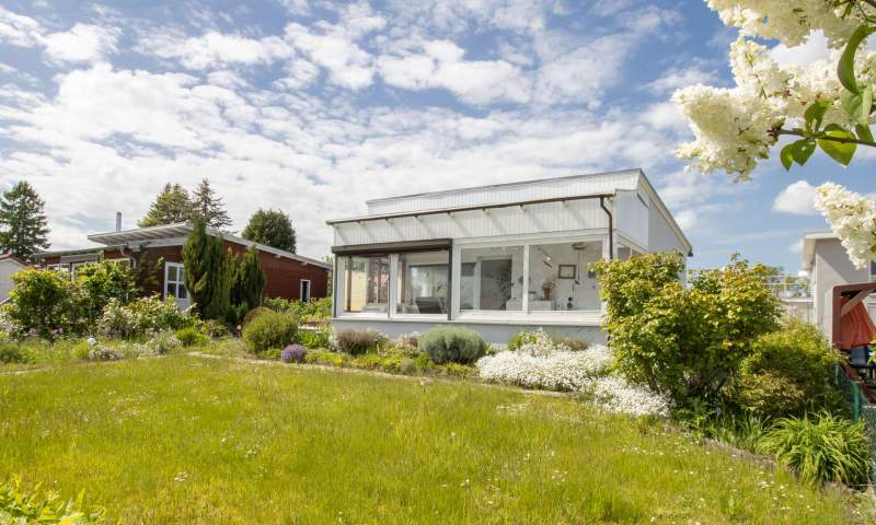 Ferienbungalow mit Wasserblick in Drigge auf der Insel Rügen
