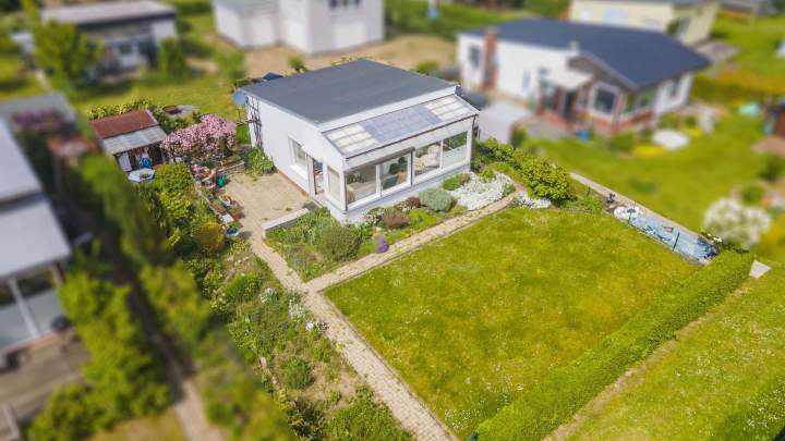 Ferienbungalow mit Wasserblick in Drigge auf der Insel Rügen