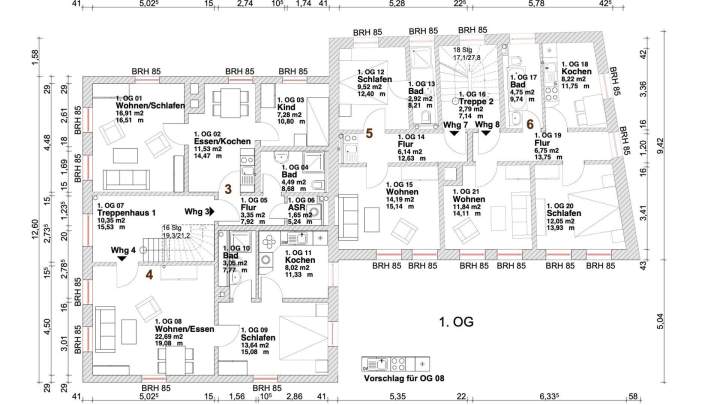 Stilvolles Appartementhaus mit 11 Ferienwohnungen an der Uferpromenade der Altstadt von Sassnitz